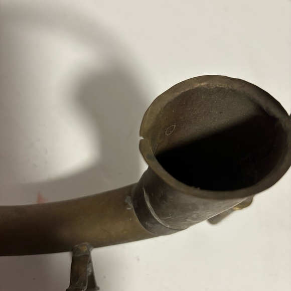 Vtg brass & or copper car horn Xmas ornament antique decor - Picture 7 of 8